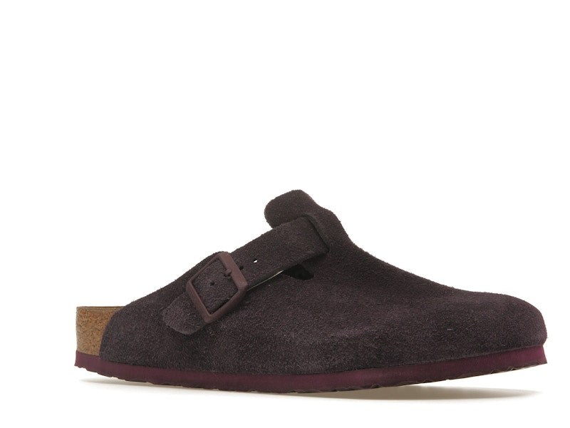 Birkenstock Boston Soft Footbed Suede Wine
