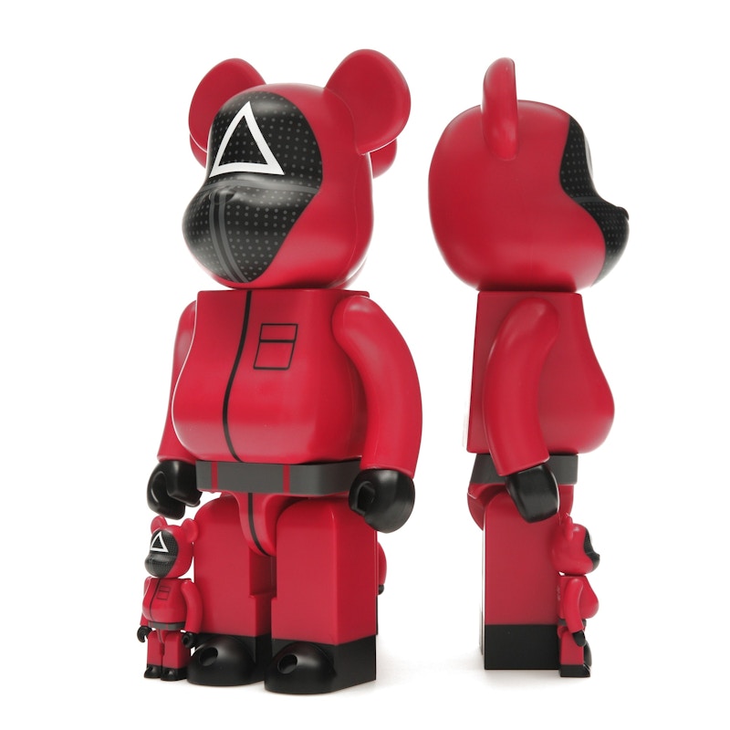 Bearbrick x Squid Game Guard (Circle/Triangle/Square) 100% & 400% Set of 3