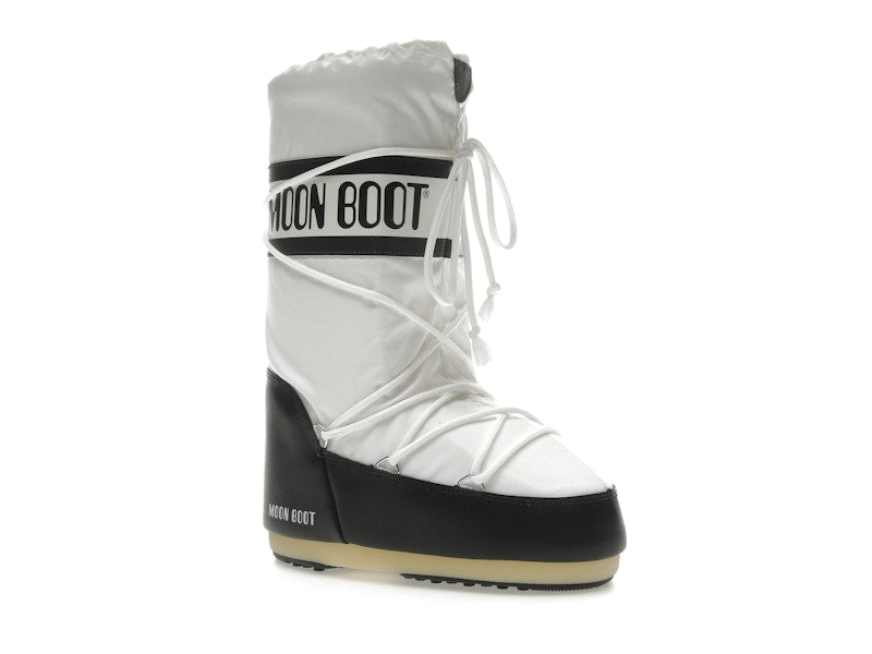 Moon Boot Icon Nylon Boot Black White