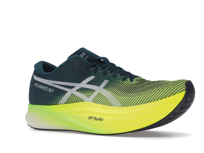 ASICS Metaspeed Sky+ Velvet Pine Safety Yellow