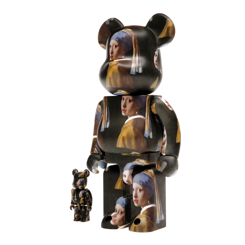 Bearbrick Johannes Vermeer (Girl with a Pearl Earring) 100% & 400% Set