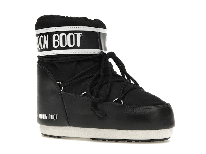 Moon Boot Icon Low Nylon Boot Black White