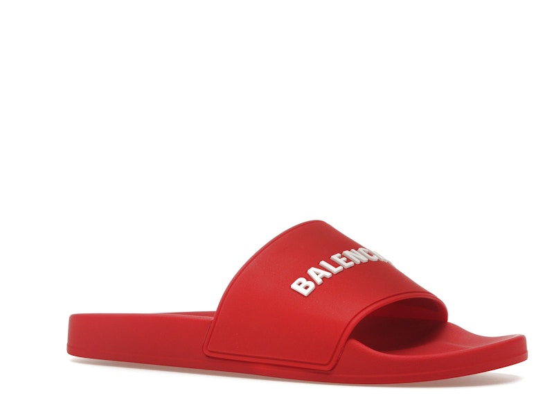 Balenciaga Pool Slide Red White