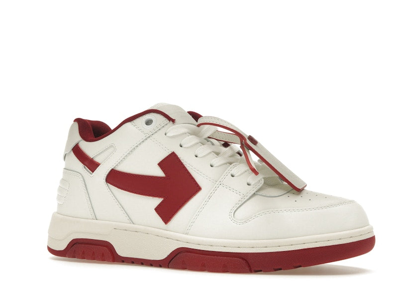 OFF-WHITE Out Of Office OOO Low Tops White Red White Tag