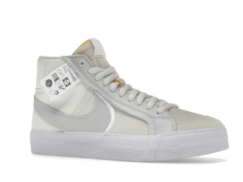 Nike SB Blazer Mid Warning Label Summit White
