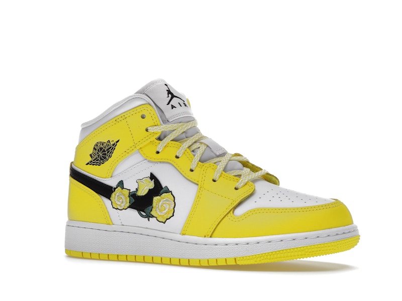 Jordan 1 Mid Dynamic Yellow Floral (GS)