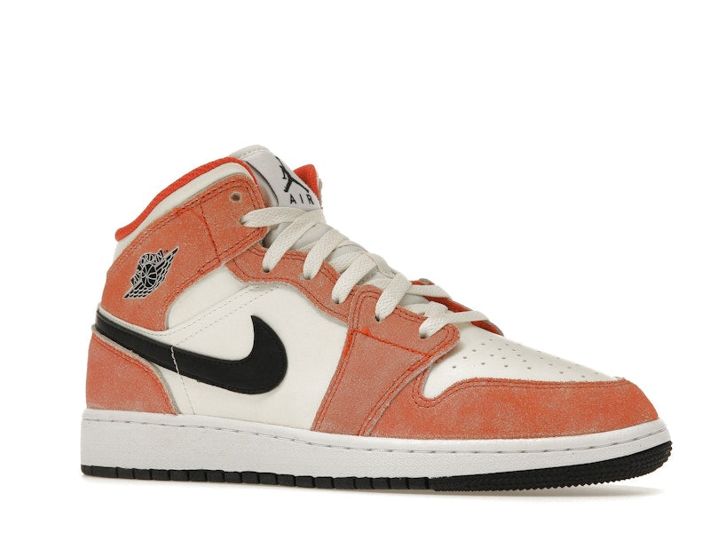 Jordan 1 Mid SE Orange Suede (GS)