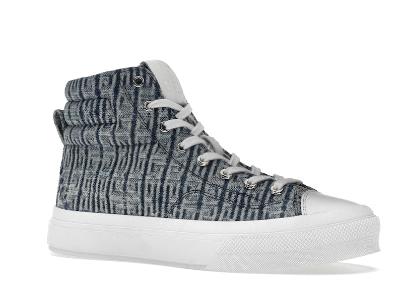 Givenchy City High Top In 4G Denim Blue White