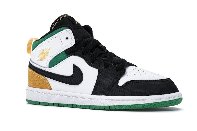 Jordan 1 Mid SE White Laser Orange Lucky Green (PS)