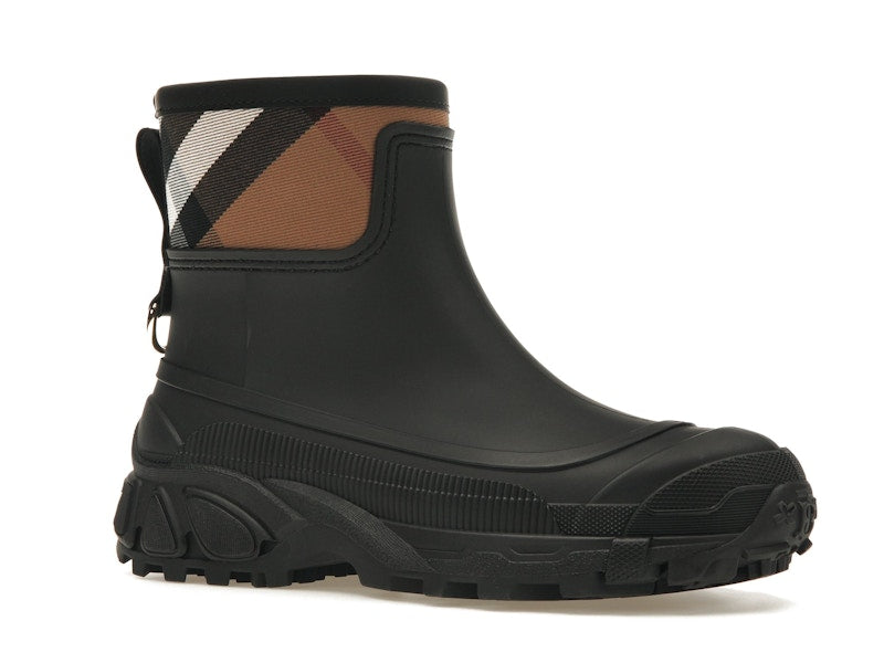 Burberry House Check Rain Boots Black Archive Beige (Women's)