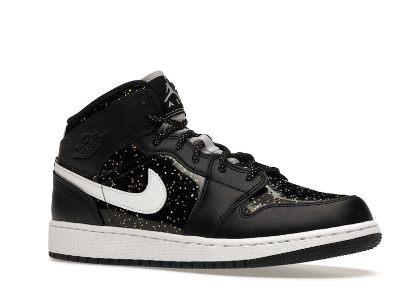 Jordan 1 Mid Black Speckle (GS)