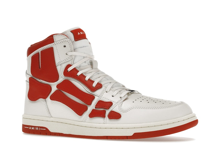 AMIRI Skel Panelled High Top White Red