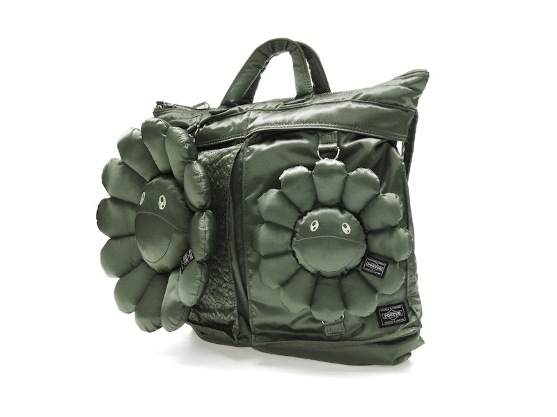 Takashi Murakami x PORTER 2Way Helmet Bag Sage Green