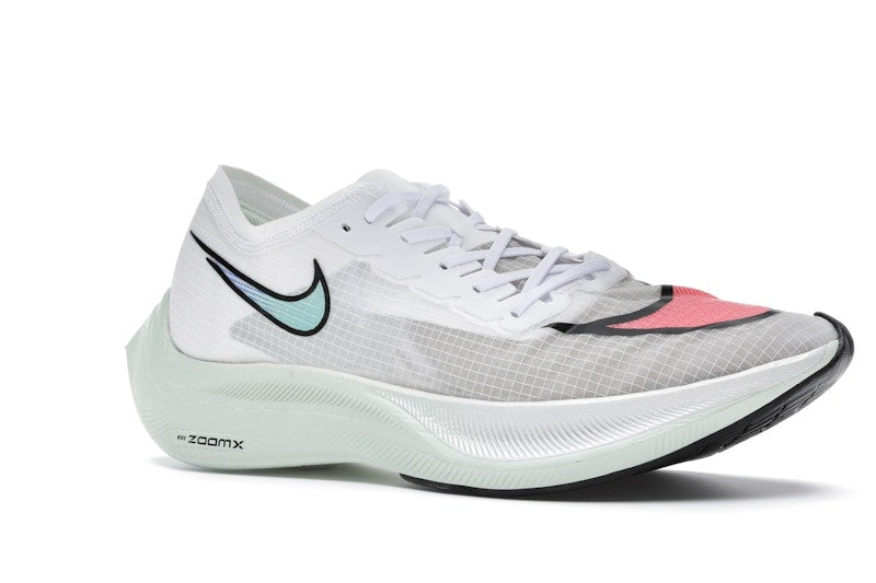 Nike ZoomX Vaporfly Next% White Hyper Jade Flash Crimson