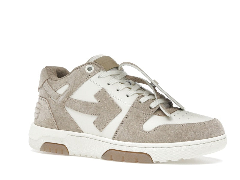 OFF-WHITE Out Of Office OOO Low Tops Beige Natural Suede