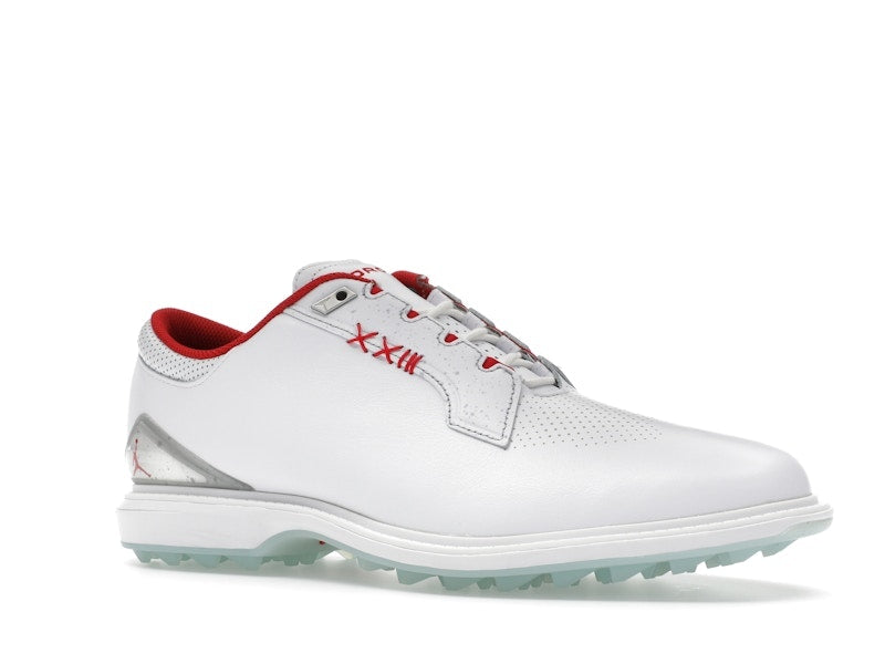Jordan ADG 5 White Metallic Silver Blue Tint Fire Red (Wide)