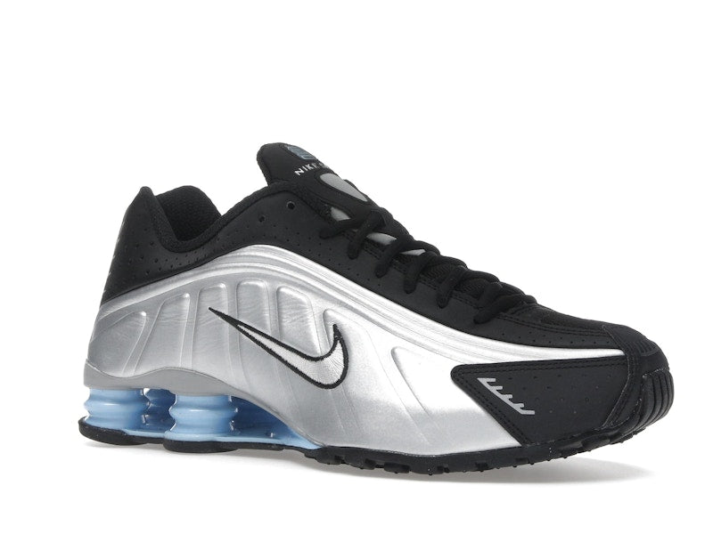 Nike Shox R4 Metallic Silver Black Psychic Blue
