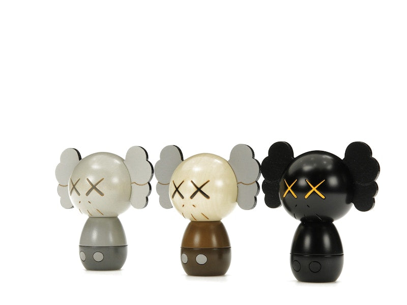 KAWS Holiday Japan Kokeshi Doll Set of 3 (Edition of 1,000) Multicolor