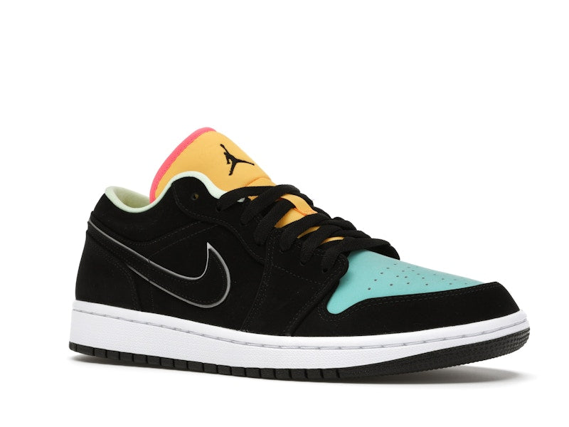 Jordan 1 Low Black Aurora Green Laser Orange