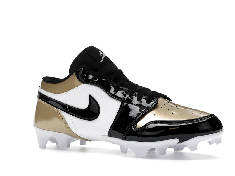 Jordan 1 Low TD Cleat Patent Gold Toe
