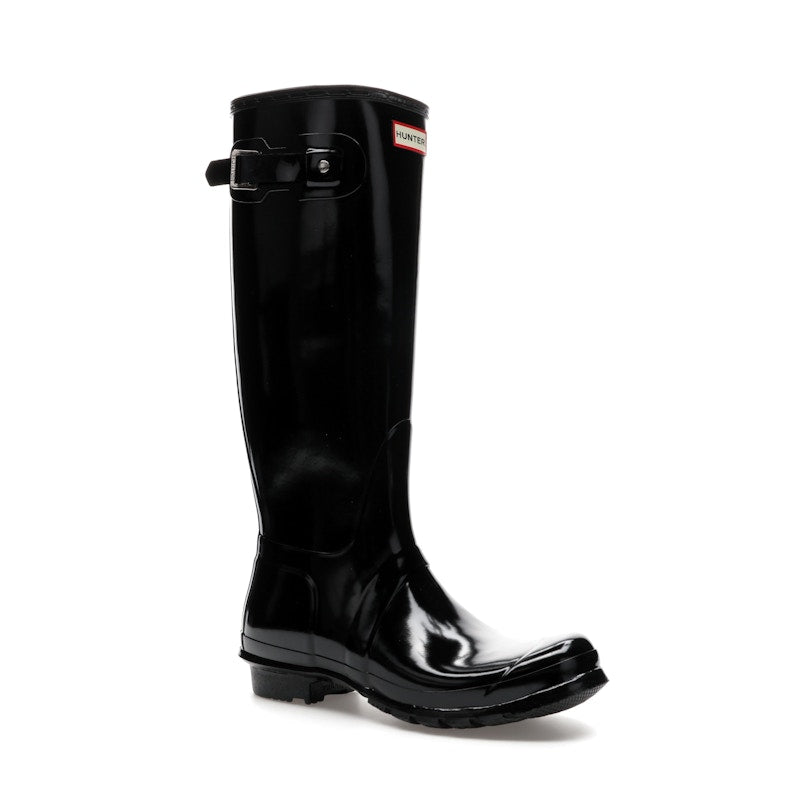 Hunter Original Tall Gloss Rain Boots Black (Women's)
