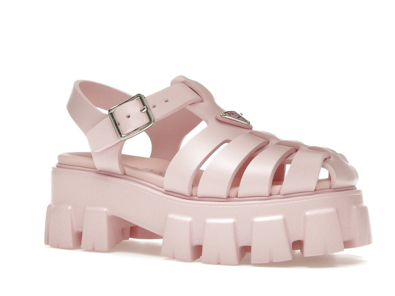 Prada Monolith Foam Rubber 55mm Sandals Alabaster Pink