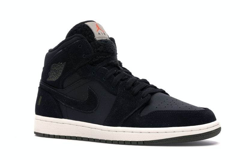 Jordan 1 Mid Black Olive Canvas