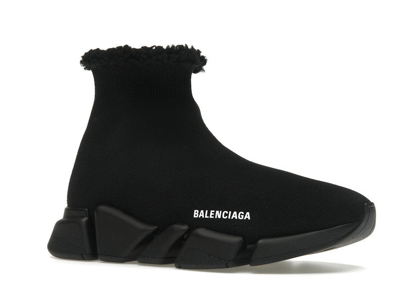 Balenciaga Speed 2.0 Recycled Fake Fur Black (Women's)