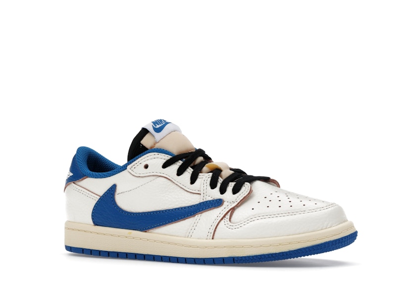 Jordan 1 Retro Low OG SP Fragment x Travis Scott Sail Military Blue (PS)