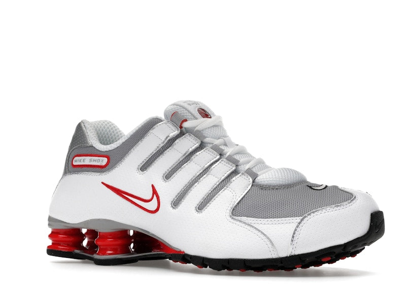 Nike Shox NZ White Red Metallic Silver