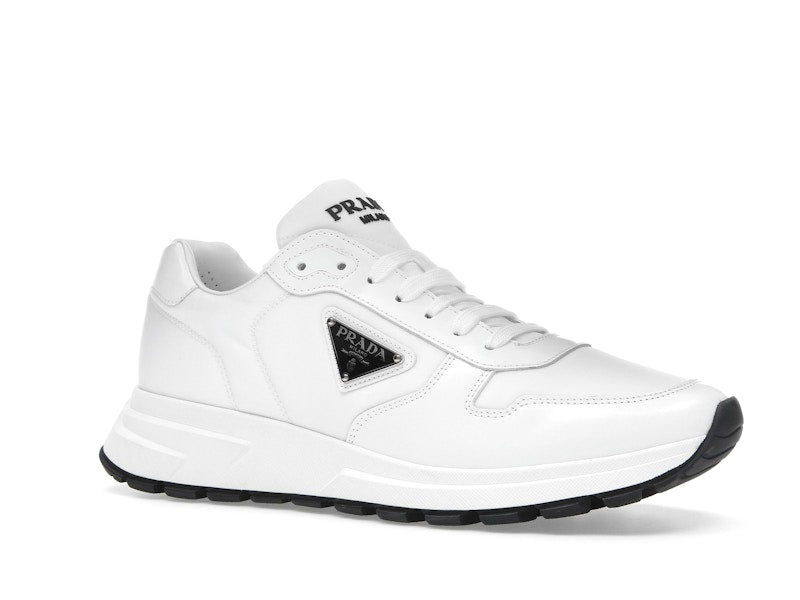 Prada PRAX 01 Sneakers Re-Nylon Brushed Leather White Black
