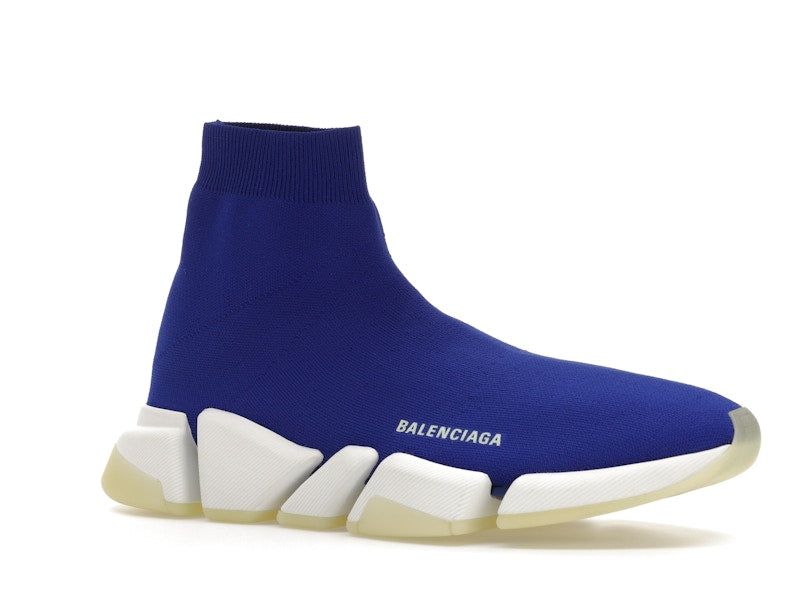 Balenciaga Speed 2.0 Recycled Knit Blue Glow