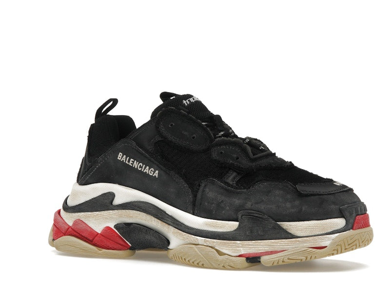 Balenciaga Triple S DIY Black Red White