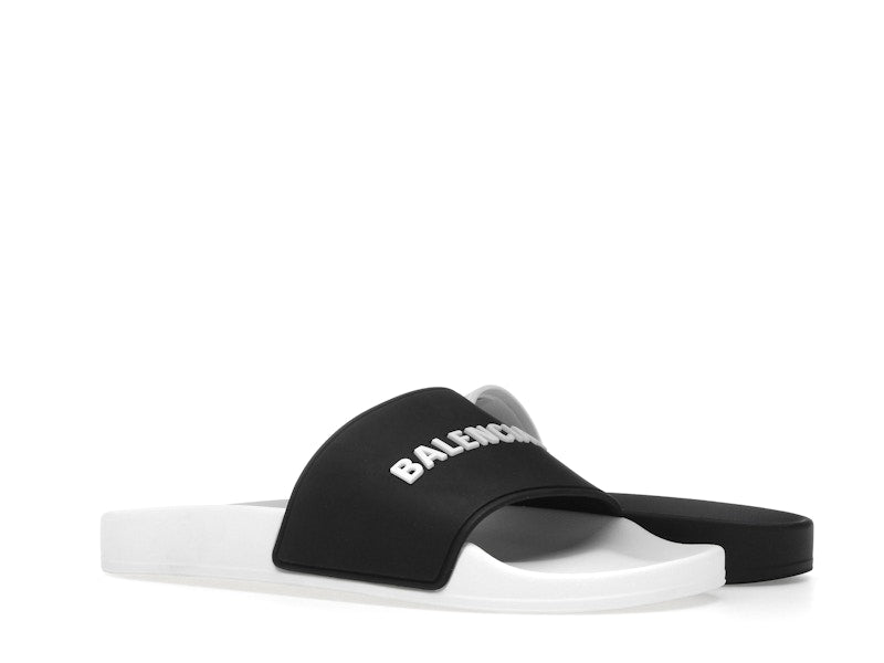 Balenciaga Pool Slides White Black (Women's)
