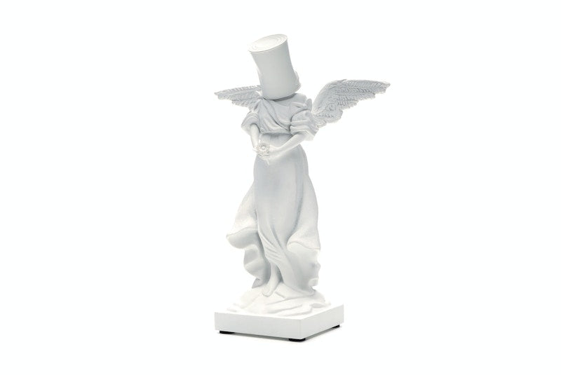 Banksy Bucket On Head Figure White