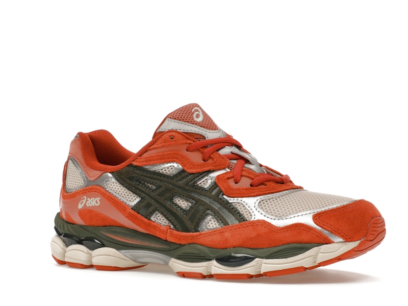ASICS Gel-NYC Oatmeal Forest Green Orange