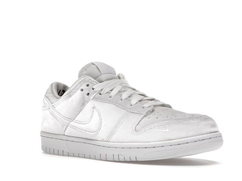 Nike Dunk Low Dover Street Market Triple White Velvet