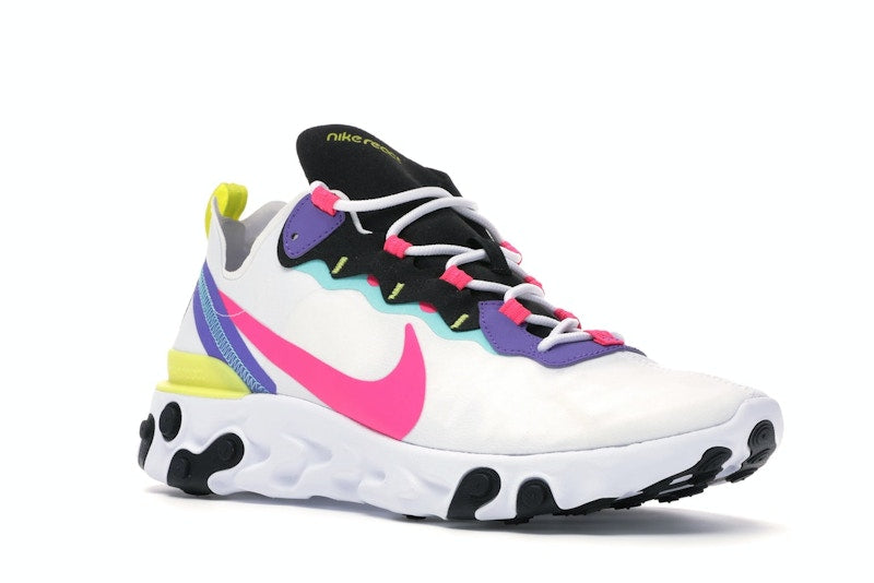 Nike React Element 55 White Psychic Purple Hyper Pink