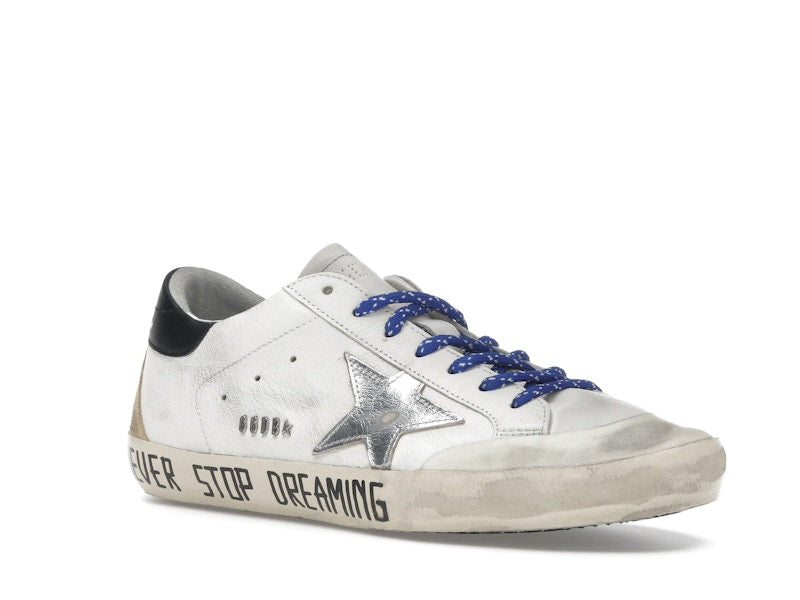 Golden Goose Super Star Never Stop Dreaming White Black Silver-tone