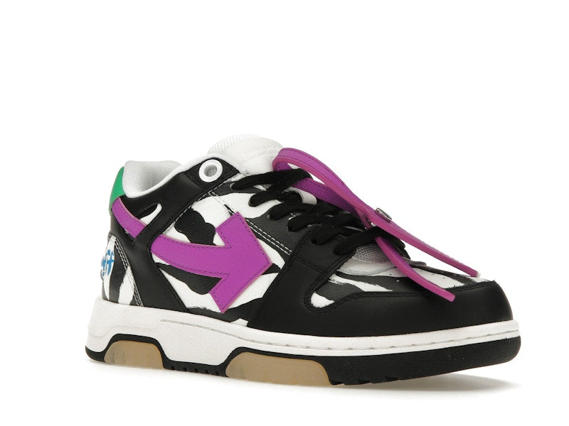 OFF-WHITE Out Of Office OOO Low Tops Zebra Pink (Women's)