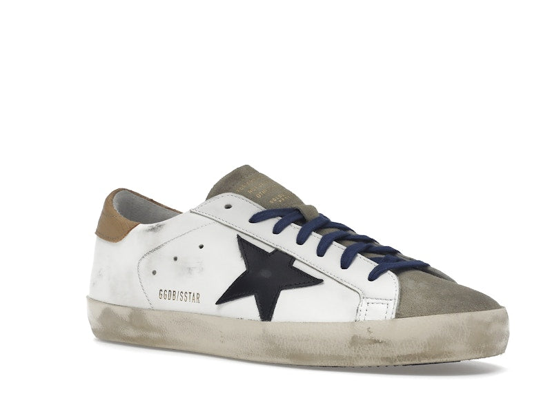 Golden Goose Super-Star Suede Toe White Taupe Royal Blue Black