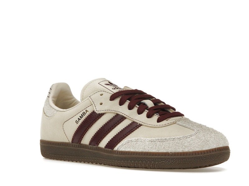 adidas Samba OG Wonder White Maroon (Women's)