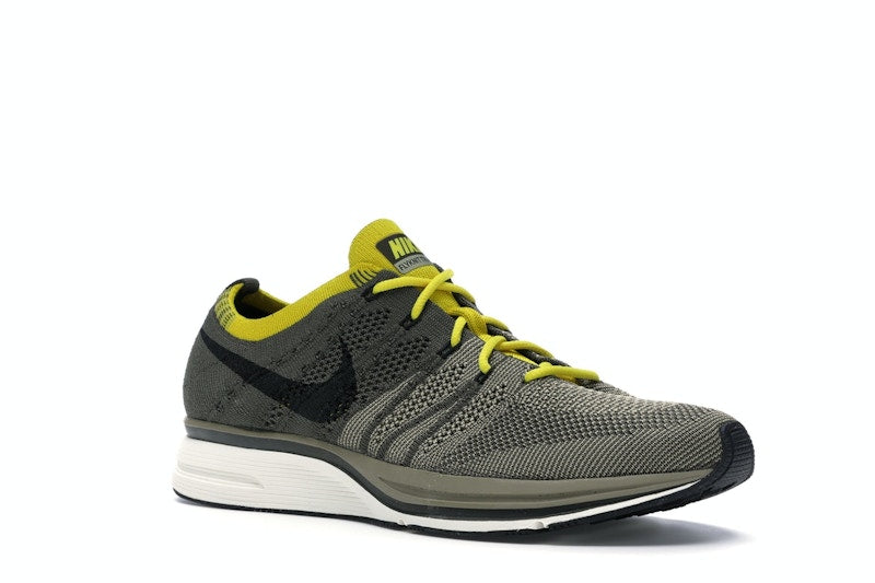 Nike Flyknit Trainer Cargo Khaki Bright Citron