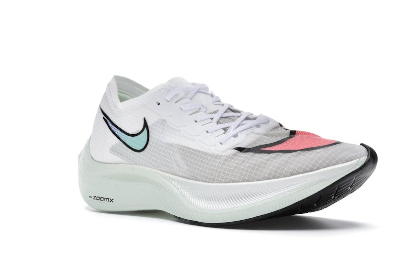 Nike ZoomX Vaporfly Next% White Hyper Jade Flash Crimson
