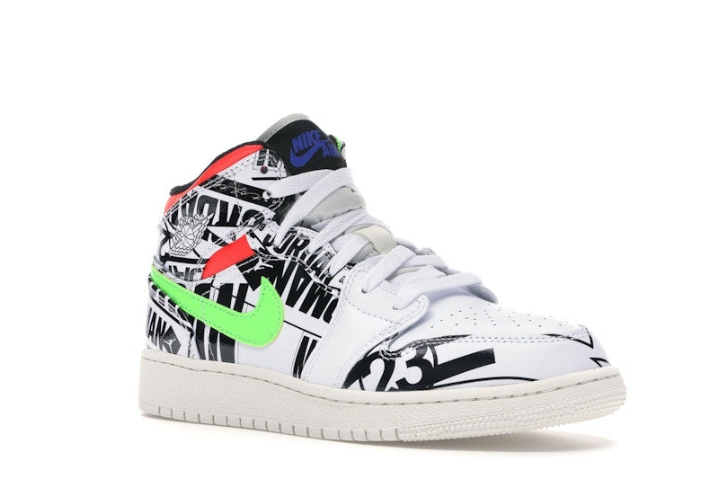 Jordan 1 Mid All Over Logos (GS)