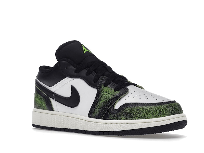 Jordan 1 Low Wear Away Electric Green (GS)