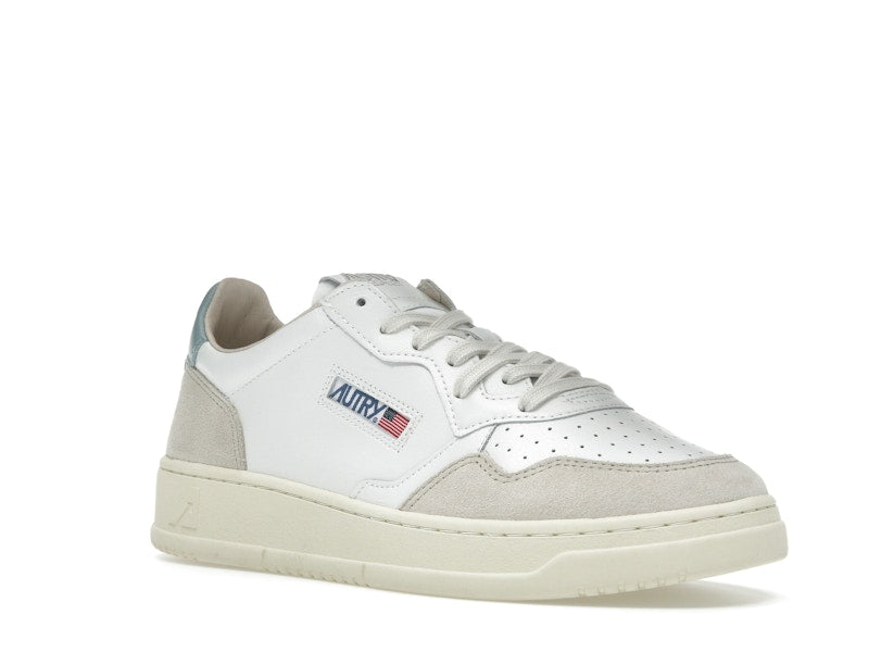 Autry Medalist Leather Low White Silver Blue