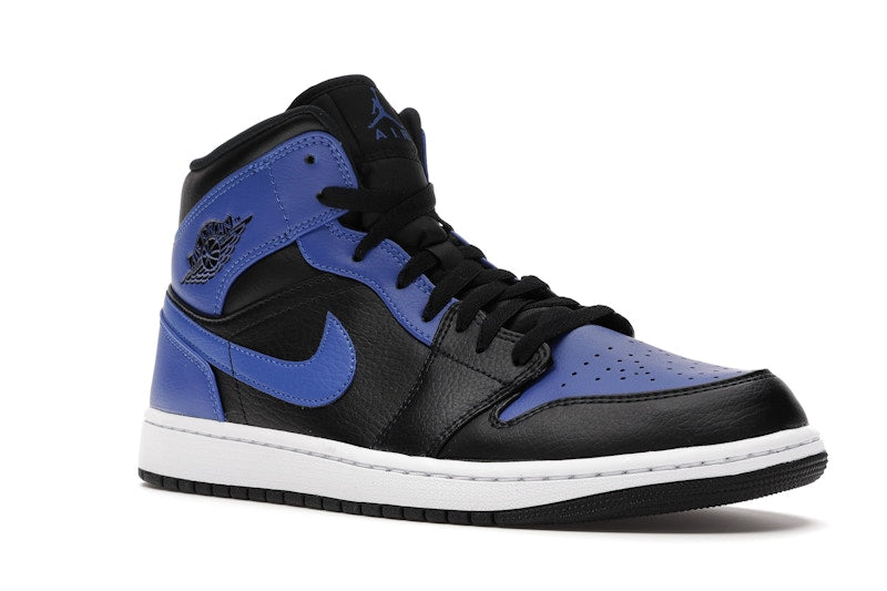Jordan 1 Mid Hyper Royal Tumbled Leather