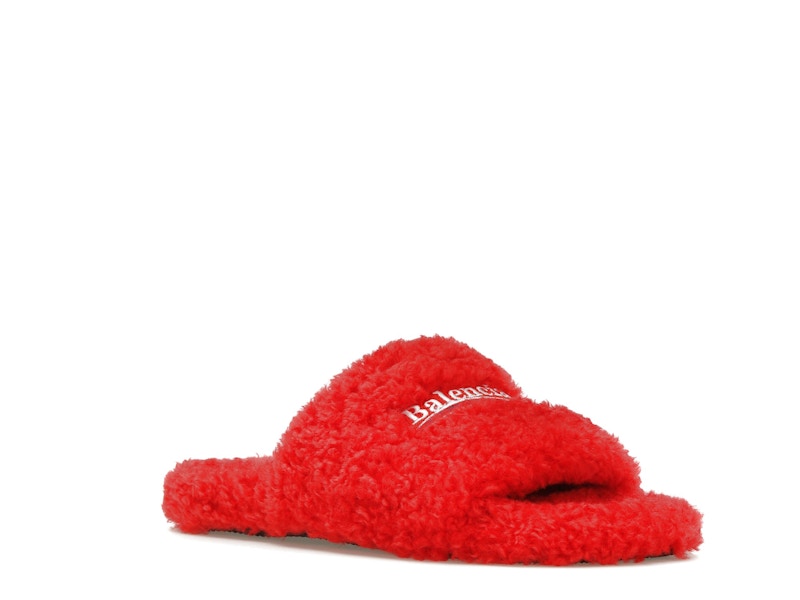 Balenciaga Furry Slide Red White (Women's)
