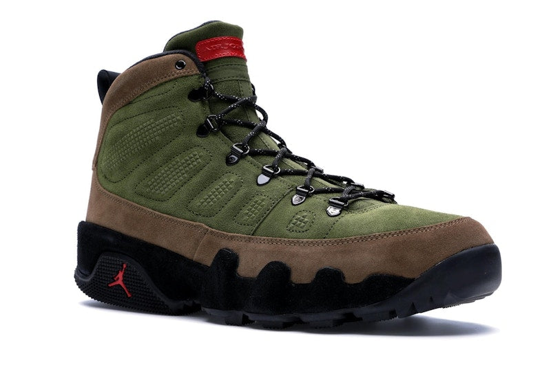 Jordan 9 Retro Boot NRG Military Brown Legion Green